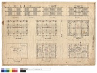 東及西及南及北立向啚、一及二層及屋頂平面及樑版啚藏品圖，第1張
