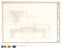 大門正立面及側立面圖藏品圖，第1張