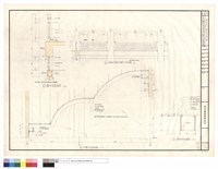 參層木欄杆立面、剖面詳圖、門廳、天花、假栱梁詳圖藏品圖，第1張