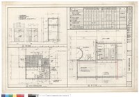 中庭平面及剖面，衣櫥詳細材料表藏品圖，第1張