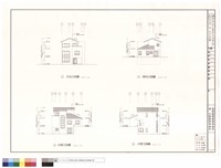 E1戶型正、背、左、右向立面圖藏品圖，第1張