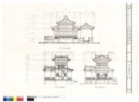 水榭一立面及水閣剖立面圖藏品圖，第1張