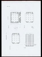 剖面圖/一~二層平面圖、標準層平面圖(箭頭畫記)藏品圖，第1張