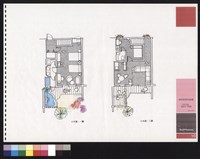 小木屋一層平面圖   小木屋二層平面圖藏品圖，第1張