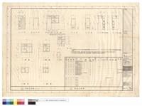 門窗立面圖  門窗五金表  A式1~16藏品圖，第1張