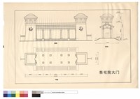立面圖、平面圖、剖面圖、祭祀院大門藏品圖，第1張