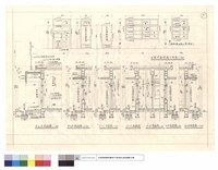 木製門窗大樣詳圖、A－A、B－B、C－C、D－D、E－E、F－F、G－G剖面圖藏品圖，第1張
