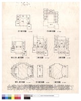 地下層平面圖,四,五層平面圖,研究大樓一層平面圖,二層平面圖,三層平面圖,禮堂一層平面圖,地下層平面圖,二層平面圖藏品圖，第1張