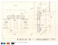 橫拉門立斷面現寸圖(集會堂舞台側)藏品圖，第1張