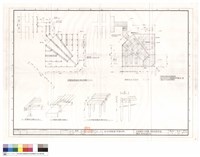 林間教室平面圖基礎樑配置圖、講台、
階梯細部圖藏品圖，第1張