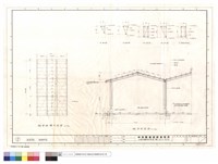 屋頂平面、鋼架剖面藏品圖，第1張