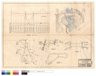 平面圖、縱斷面圖、橋台側面圖、翼墻斷,平面,展開圖藏品圖，第1張