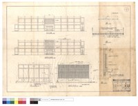 原,改建後正立面圖、立面圖、新建百叶防風窓藏品圖，第1張
