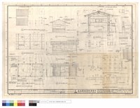 空压系統棚及机座平面、立面、剖面圖藏品圖，第1張