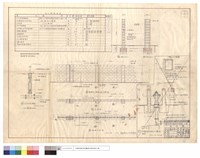 本工程數量表、止水凡而詳圖、重質空心磚圍墻正,平面圖、基礎平面圖、剖面圖、双頭消防栓及R.C.護柱詳圖藏品圖，第1張