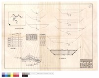 防砂埧位置圖、縱斷面圖、A-A,B-B斷面圖藏品圖，第1張