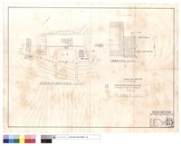 栖蘭苗圃現有建築物平面圖、地磚鋪設平面,A剖面圖藏品圖，第1張