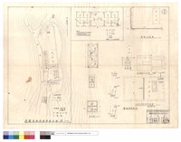 棲蘭養路段建築區,擋墻,油庫及發電機房平面圖、剖面圖、基座基礎及平面圖、環境整理部份、紗門窓藏品圖，第1張