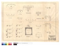 正,平面圖、原木箱涵及駁坎正面圖(內側)、原木箱涵斷面圖藏品圖，第1張