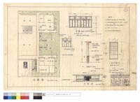 位置圖、A窓,裝設紗窗圖,防風板、M SECTION、正面圖藏品圖，第1張