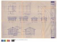 電机房小木屋平面、立面、剖面圖藏品圖，第1張