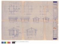 小木屋平面、立面、剖面圖藏品圖，第1張