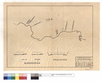 平面,塊石鋪設路面,清理路面及水溝橫斷面圖藏品圖，第1張
