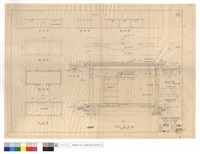 正,側,背立,平面,屋面,基礎,詳圖、甲~甲斷面圖、玻璃拉窗圖、護窗鐵欄杆圖藏品圖，第1張