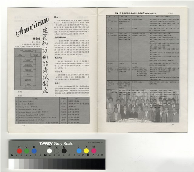 P6　建築師註冊的考試制度、P7　中國文化大學及都市設計學系系友會重要活動記實的圖片