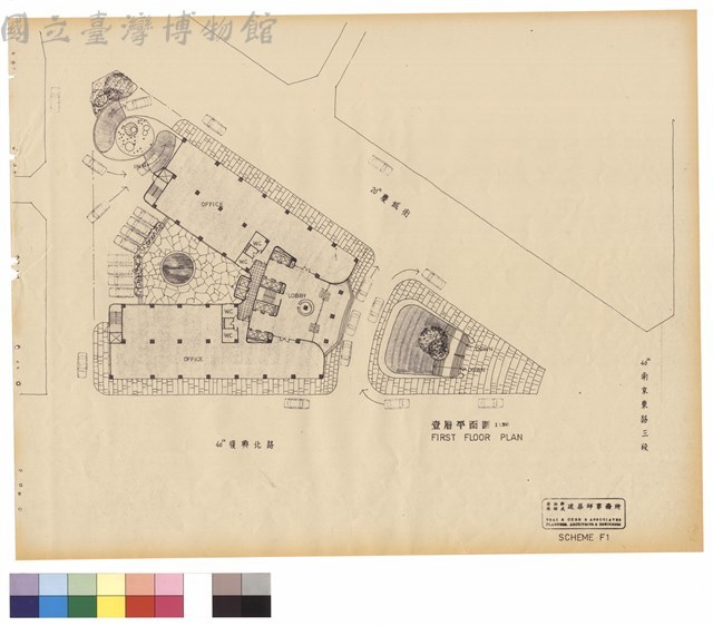 壹層平面圖 FIRST FLOOR PLAN藏品圖，第1張
