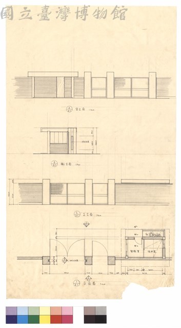 平面圖   正立面   側立面   背立面藏品圖，第1張