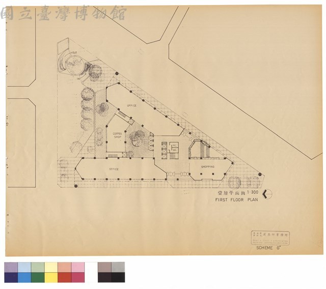 壹層平面圖 FIRST FLOOR PLAN藏品圖，第1張