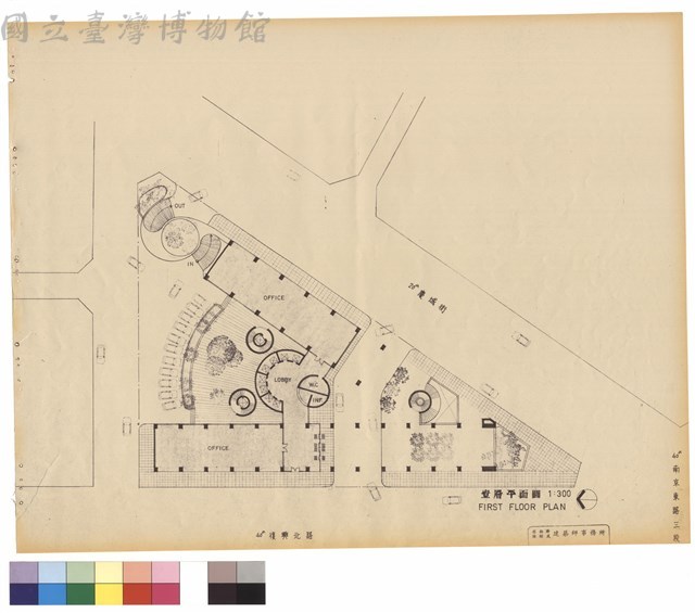 壹層平面圖 FIRST FLOOR PLAN藏品圖，第1張