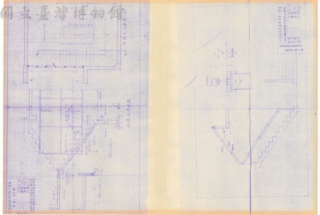 扶梯C更正圖 各辦公廳扶梯欄杆變更設計圖樣藏品圖，第1張