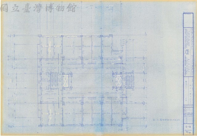 S-8 三～七層結構平面圖藏品圖，第1張