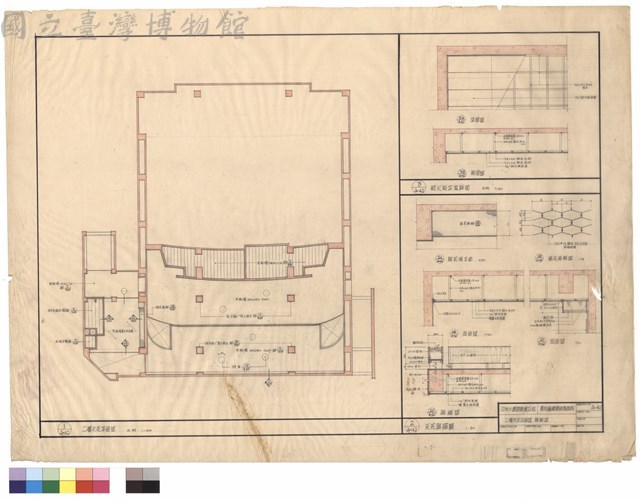 二層天花平面圖　耐火板平頂詳圖　天花詳細圖藏品圖，第1張