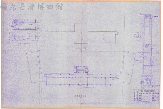 第一號辦公廳 三層，屋面平面圖藏品圖，第1張