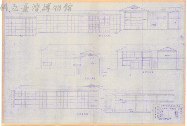 第三號辦公廳 立視圖藏品圖，第1張