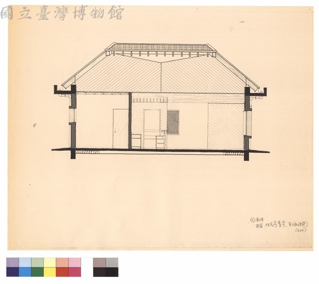西區休息亭賣亭剖面詳圖藏品圖，第1張
