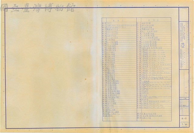 A-0 索引表藏品圖，第1張