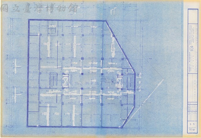 S-5 地下一層結構平面圖藏品圖，第1張