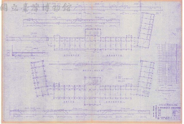 第一號辦公廳 結構平面及樑樓板圖藏品圖，第1張