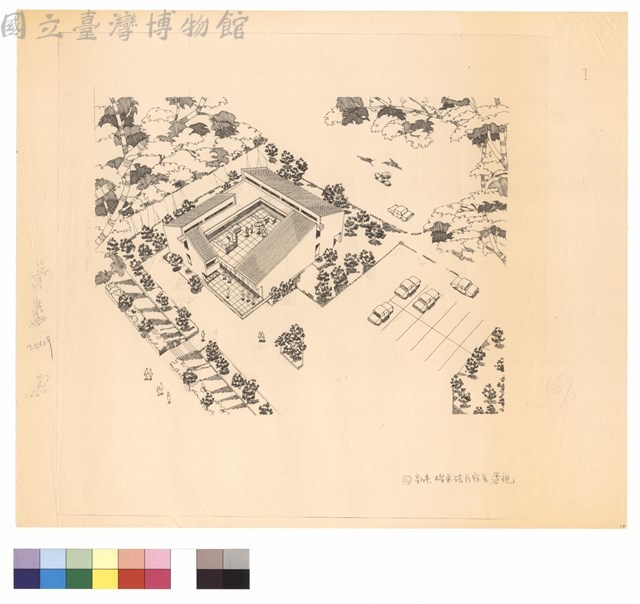 桿弟餐廳宿舍透視圖藏品圖，第1張
