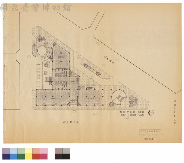 壹層平面圖 FIRST FLOOR PLAN藏品圖，第1張