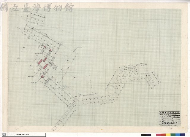 變更詳細圖(木筏木製棧道基礎)藏品圖，第1張