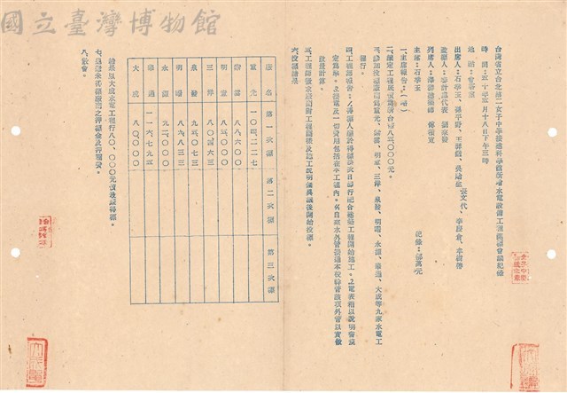開標會議記錄藏品圖，第1張