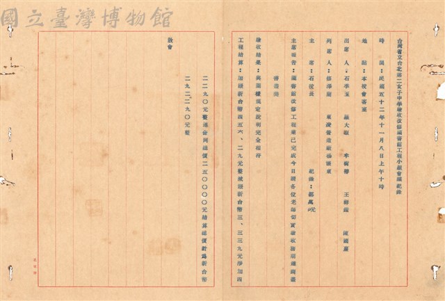 會議記錄藏品圖，第1張