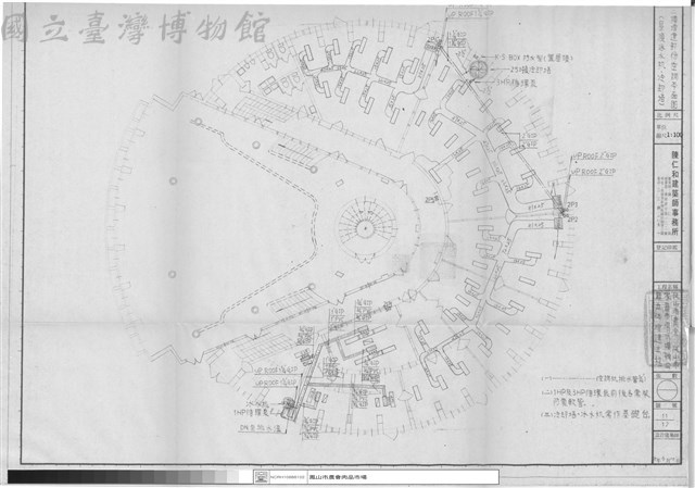 二樓增建部份空調平面圖(屋頂冰水機、冷?塔)藏品圖，第1張