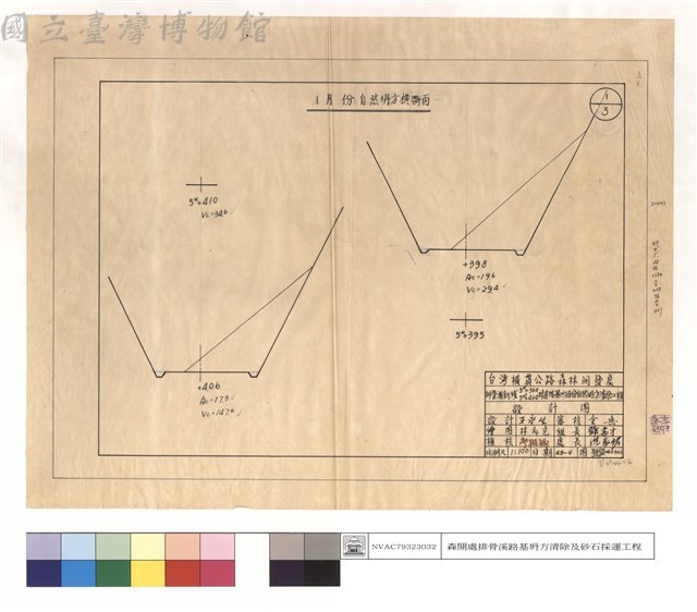 1月份自然坍方橫斷面藏品圖，第1張