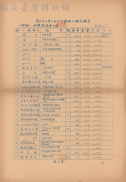 工程投標單藏品圖，第1張
